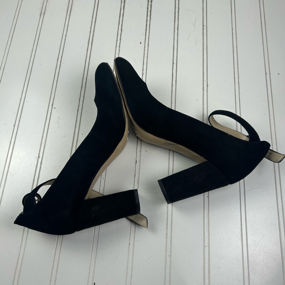 Marc Fisher Vintage Black Suede Velvet Block Heels Pumps Women’s Size 7.5M - Picture 6 of 10